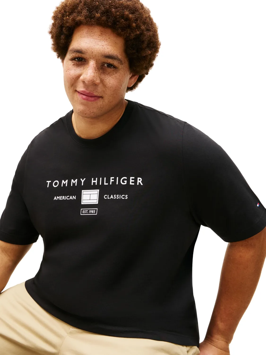 Tommy Hilfiger Brand Love MW0MW42365 maglietta uomo L blu cotone