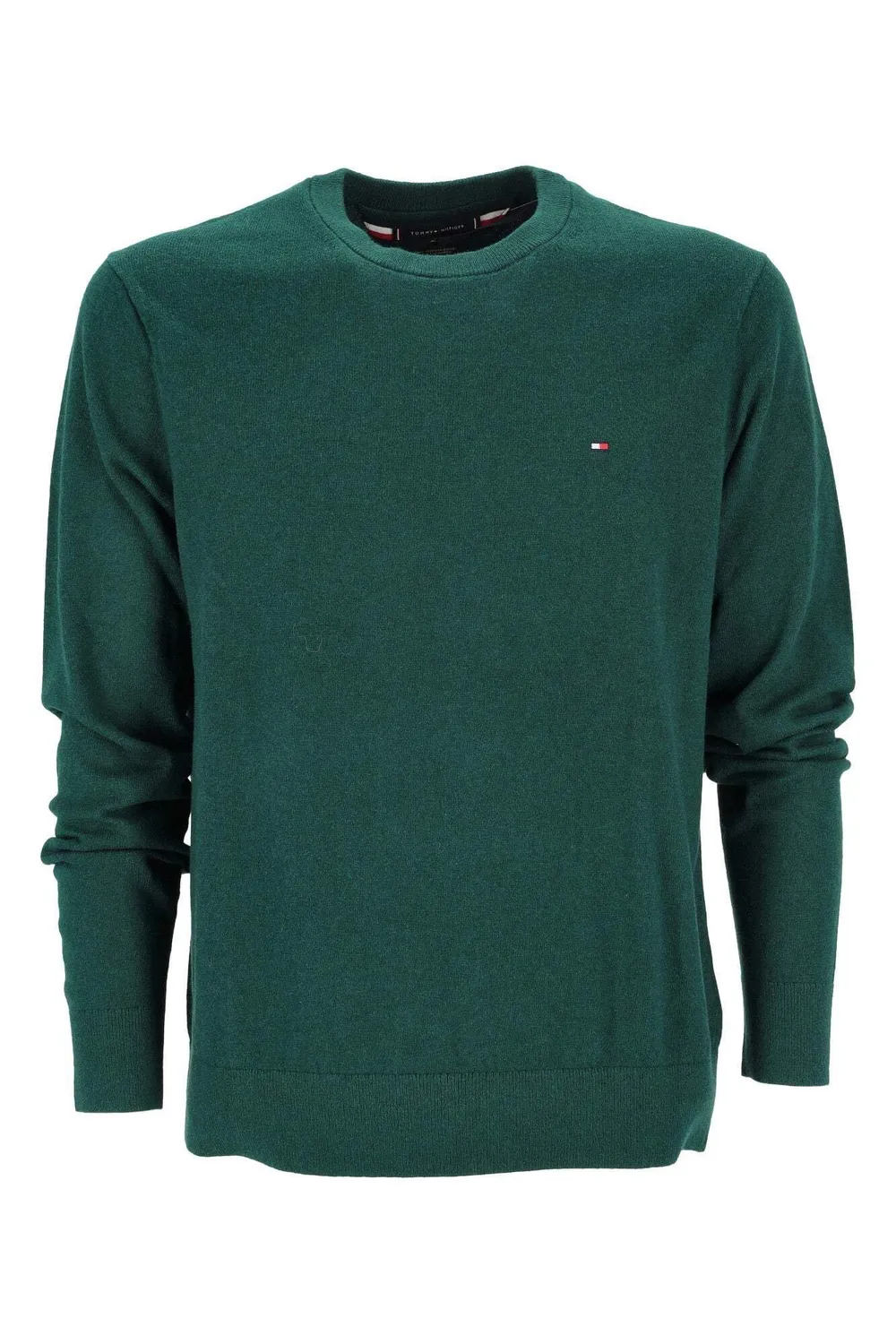 Tommy Hilfiger Girocollo Maglione Uomo Grigio Vestibilità Regolare