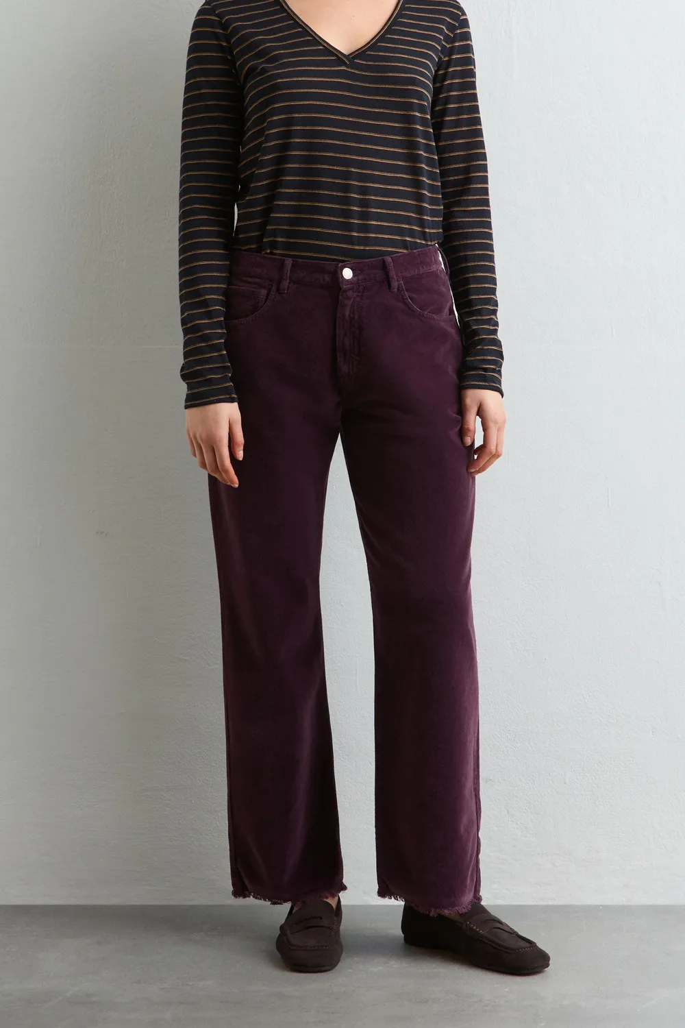 Massimo Alba Alosa-Cut pantaloni rosso velluto