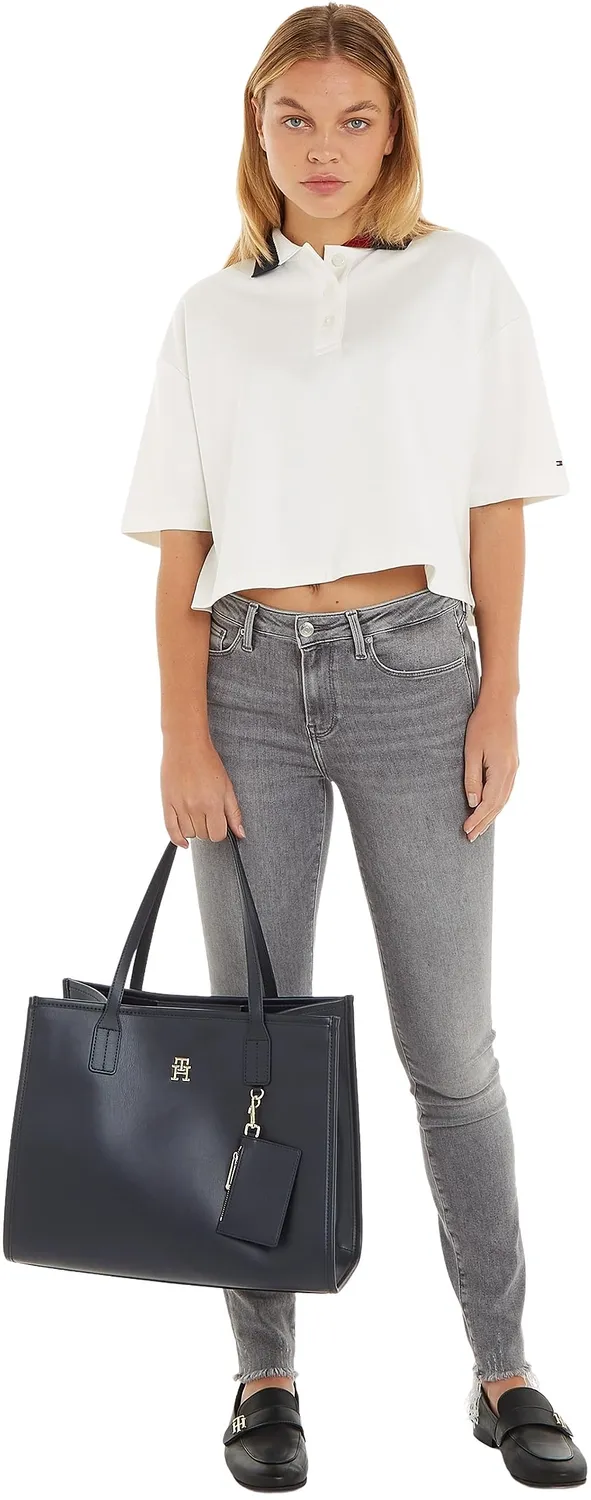 Tommy Hilfiger Tote pelle sintetica borsa donna blu onesize