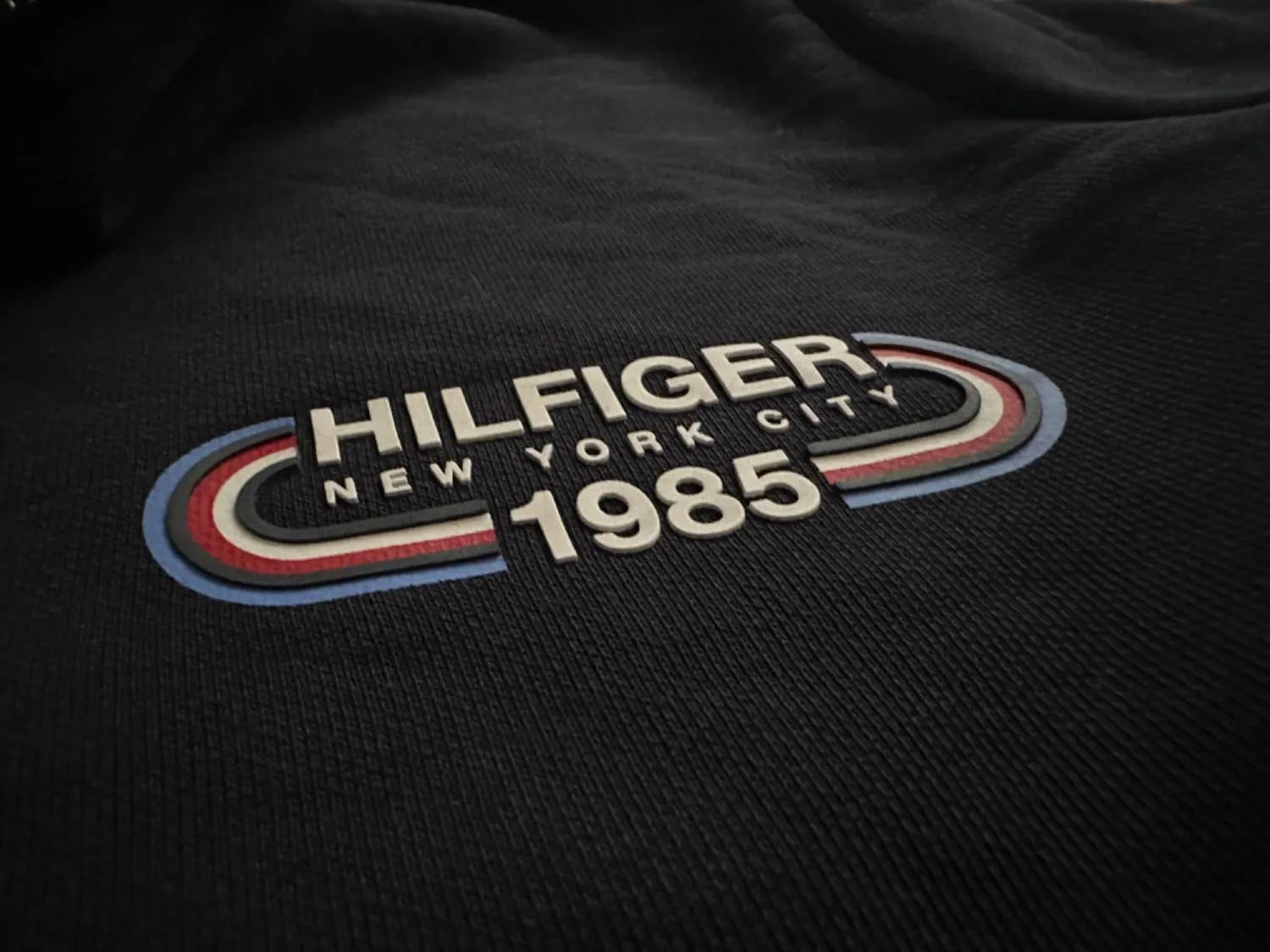 Tommy Hilfiger felpa uomo mezza zip con cerniera