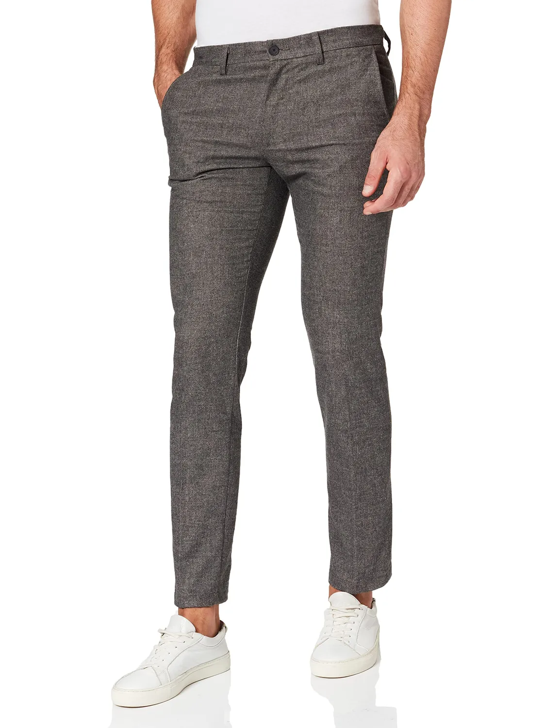 Tommy Hilfiger Bleecker pantaloni stoffa elasticizzati grigio