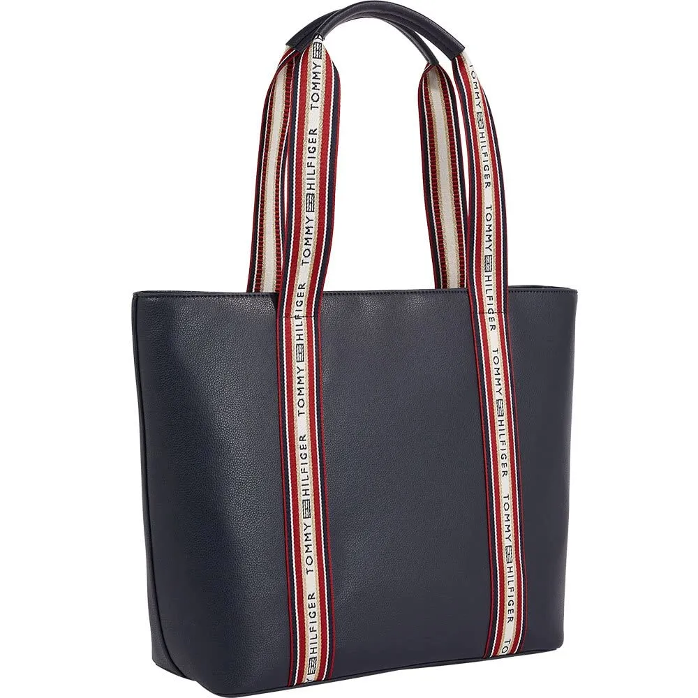 Tommy Hilfiger Tommy Life tote bag donna shopper zip pelle