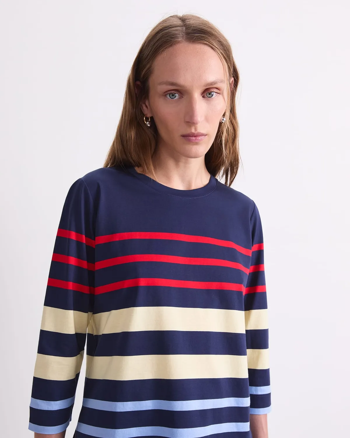 Sportscraft Multi Stripe Half Sleeve Mercerised Tee maglietta cotone