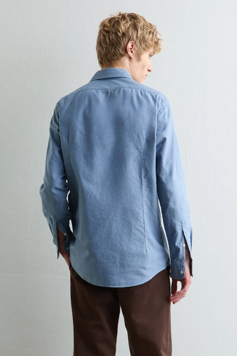 Massimo Alba Genova giacca camicia uomo air blue cotone