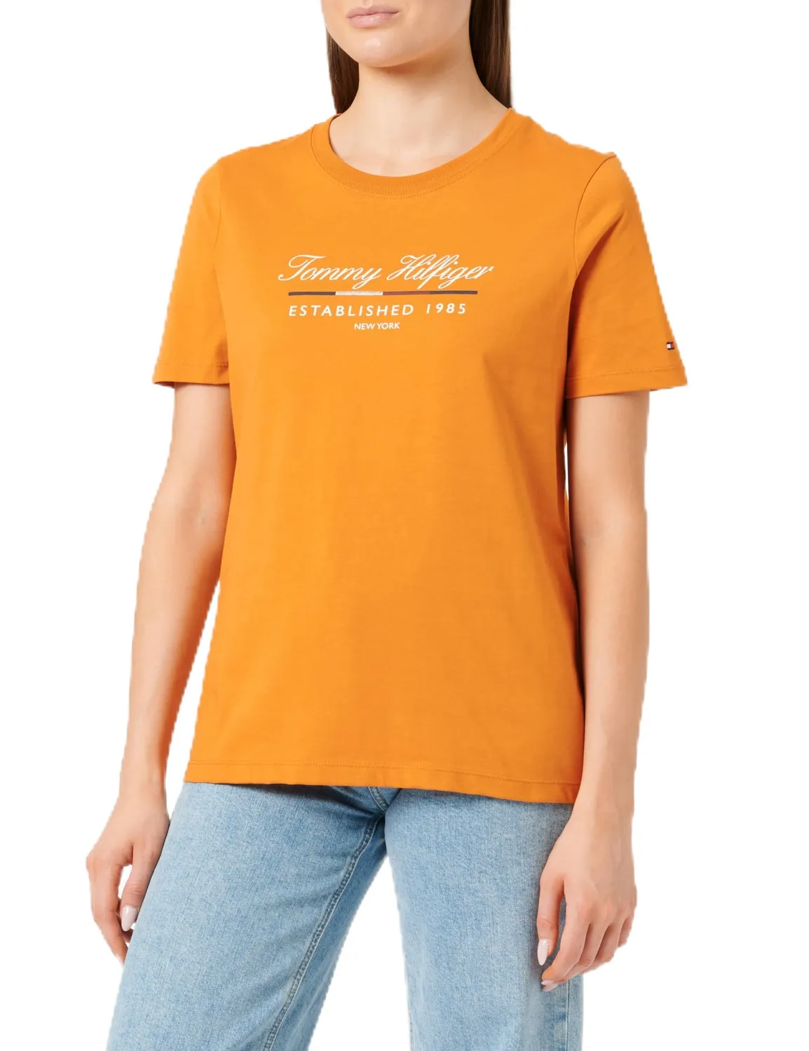 Tommy Hilfiger Script Graphic t-shirt cotone blu donna
