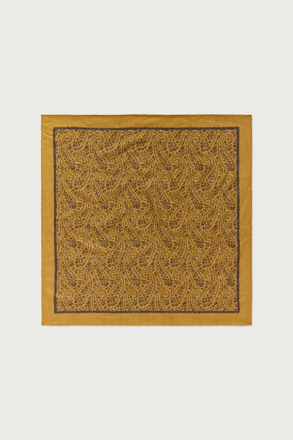 Massimo Alba Bandana foulard 70x70 nugget gold seta
