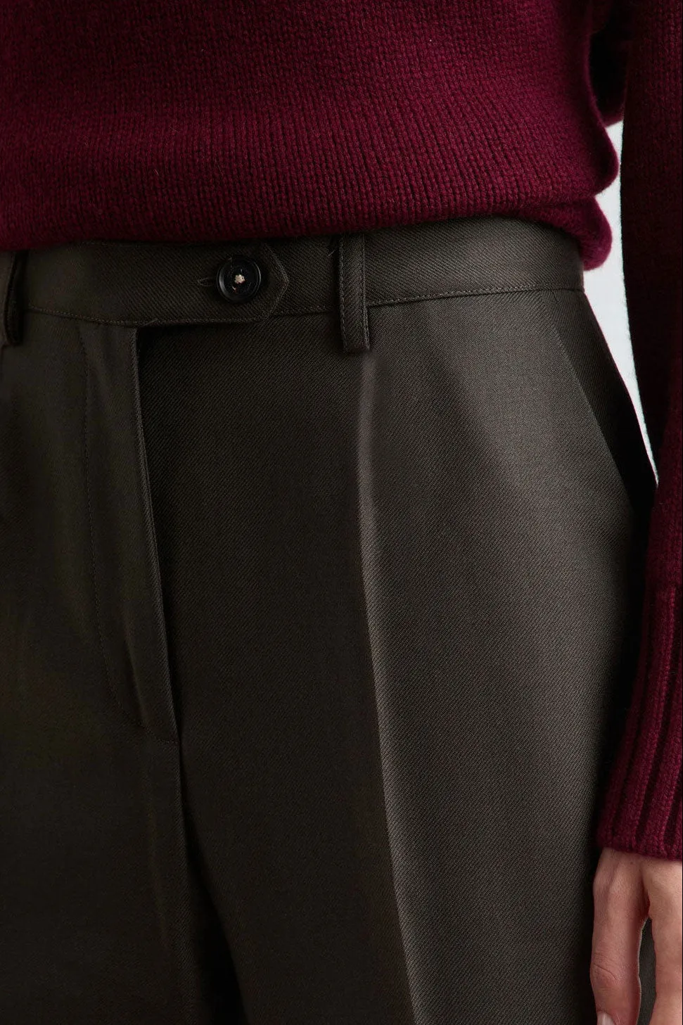 Massimo Alba Lamna Pantaloni Donna Carob in Lana