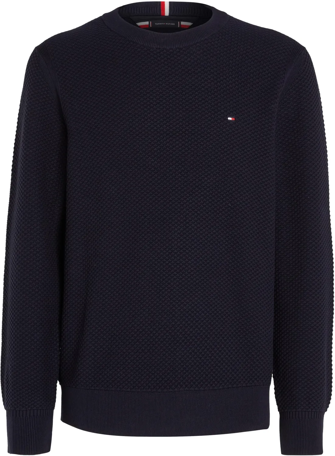 Tommy Hilfiger Jimmy Texture Crew Pullover maglione uomo beige morbido