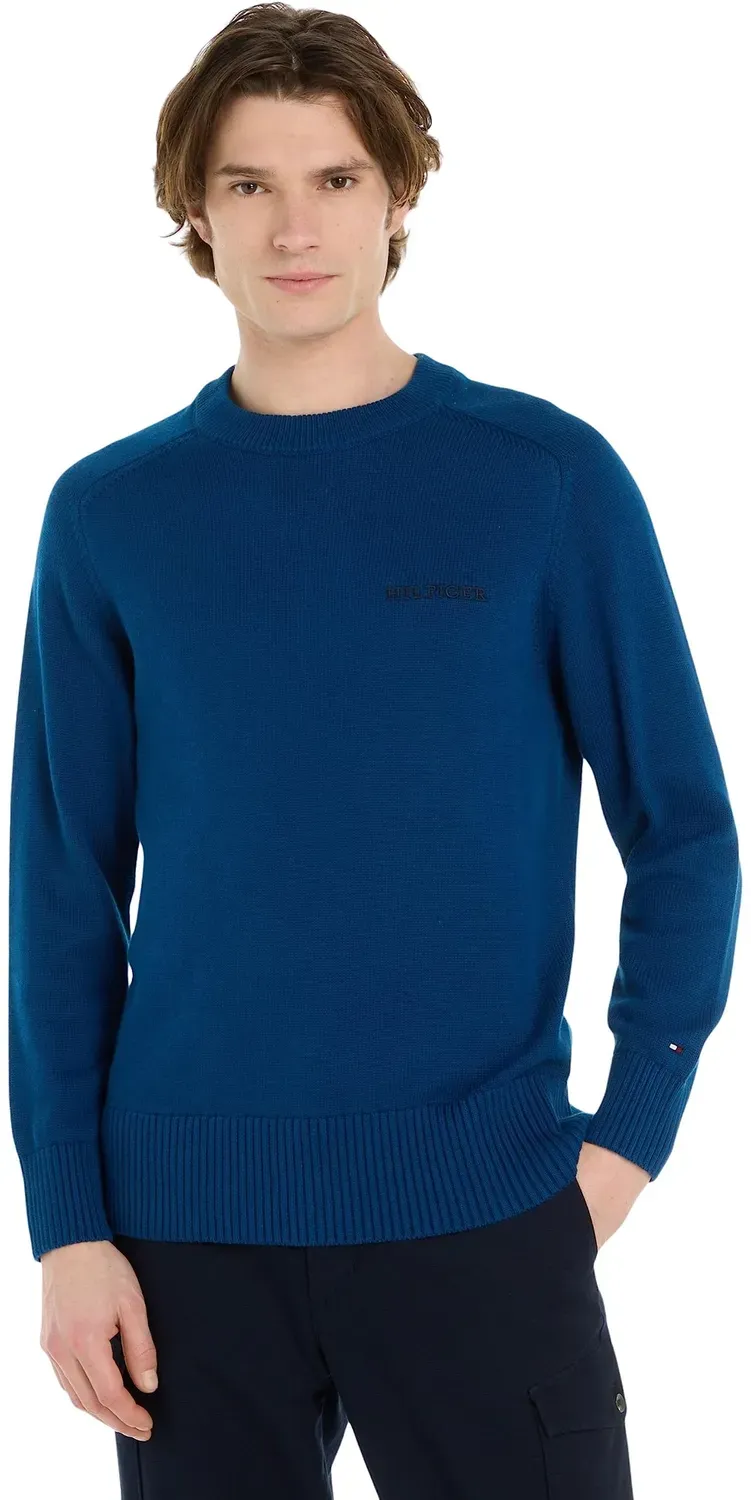 Tommy Hilfiger maglione uomo XS blu Deep Indigo girocollo