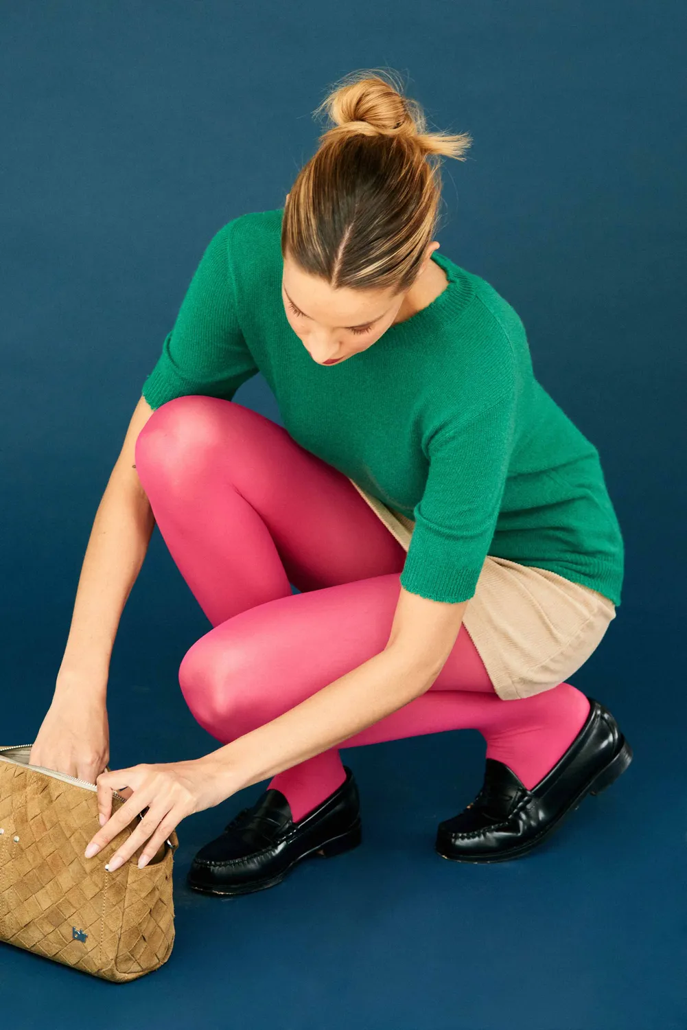 Jumper 1234 Distressed T-Shirt maglia cashmere verde