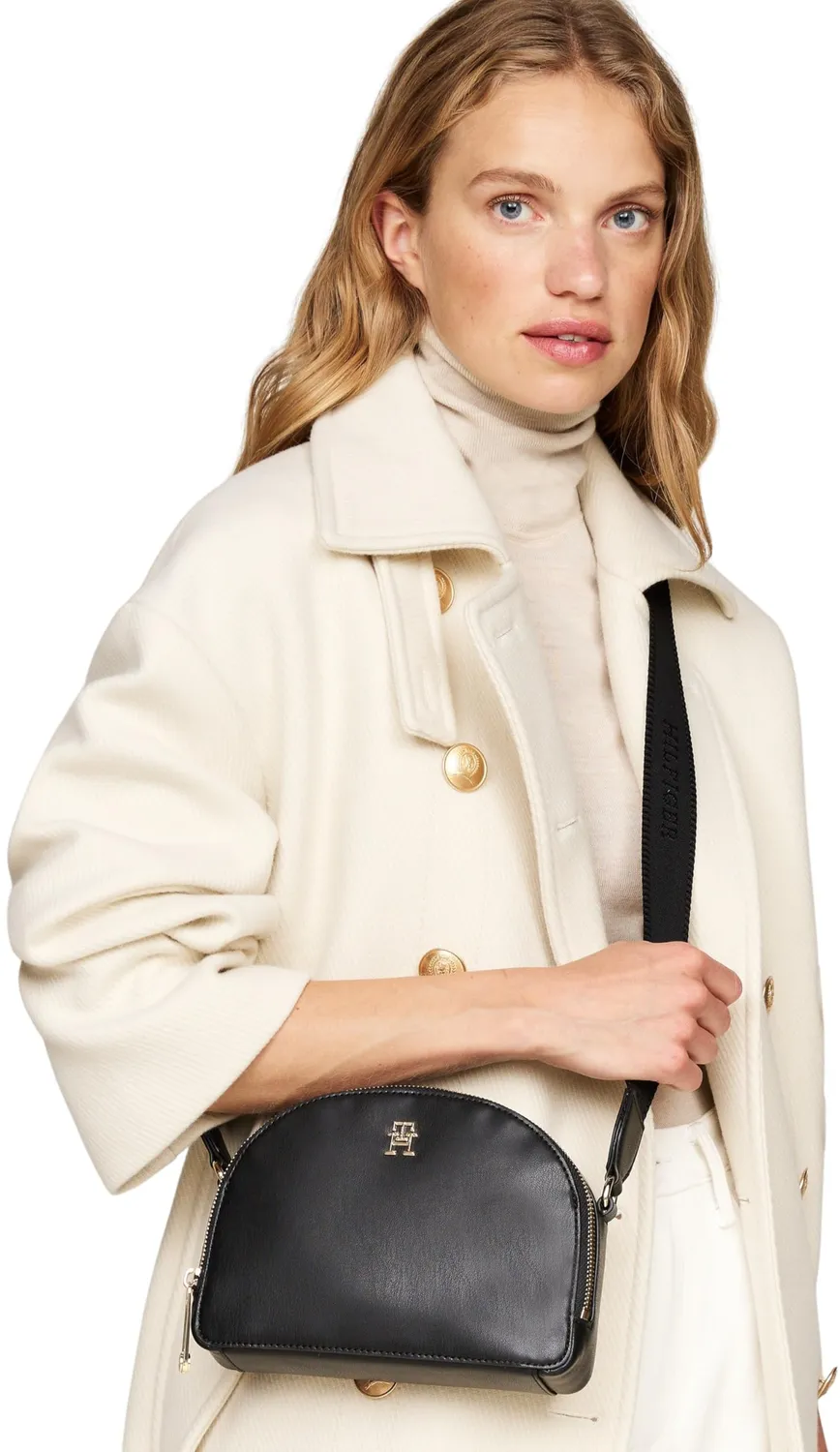 Tommy Hilfiger Half Moon Crossover tracolla nera piccola