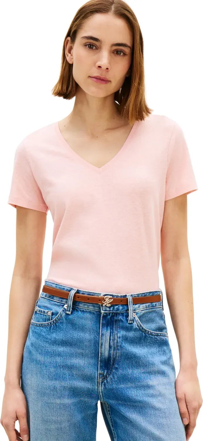 Tommy Hilfiger Co Linen WW0WW48704 maglietta lino nera