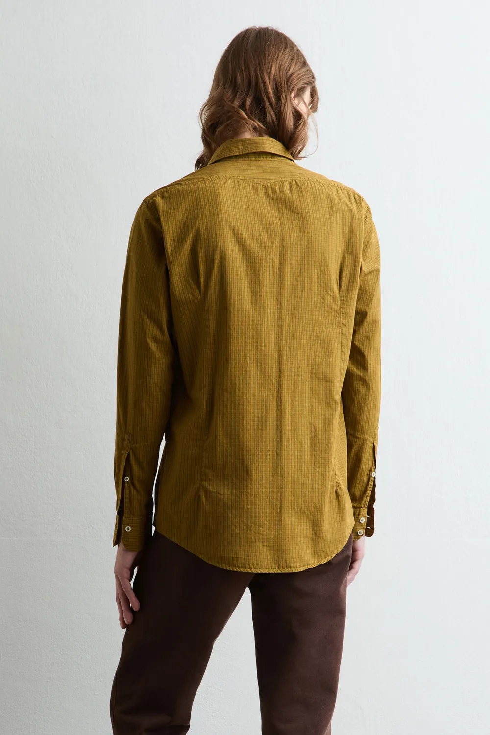 Massimo Alba Canary camicia uomo nugget gold cotone