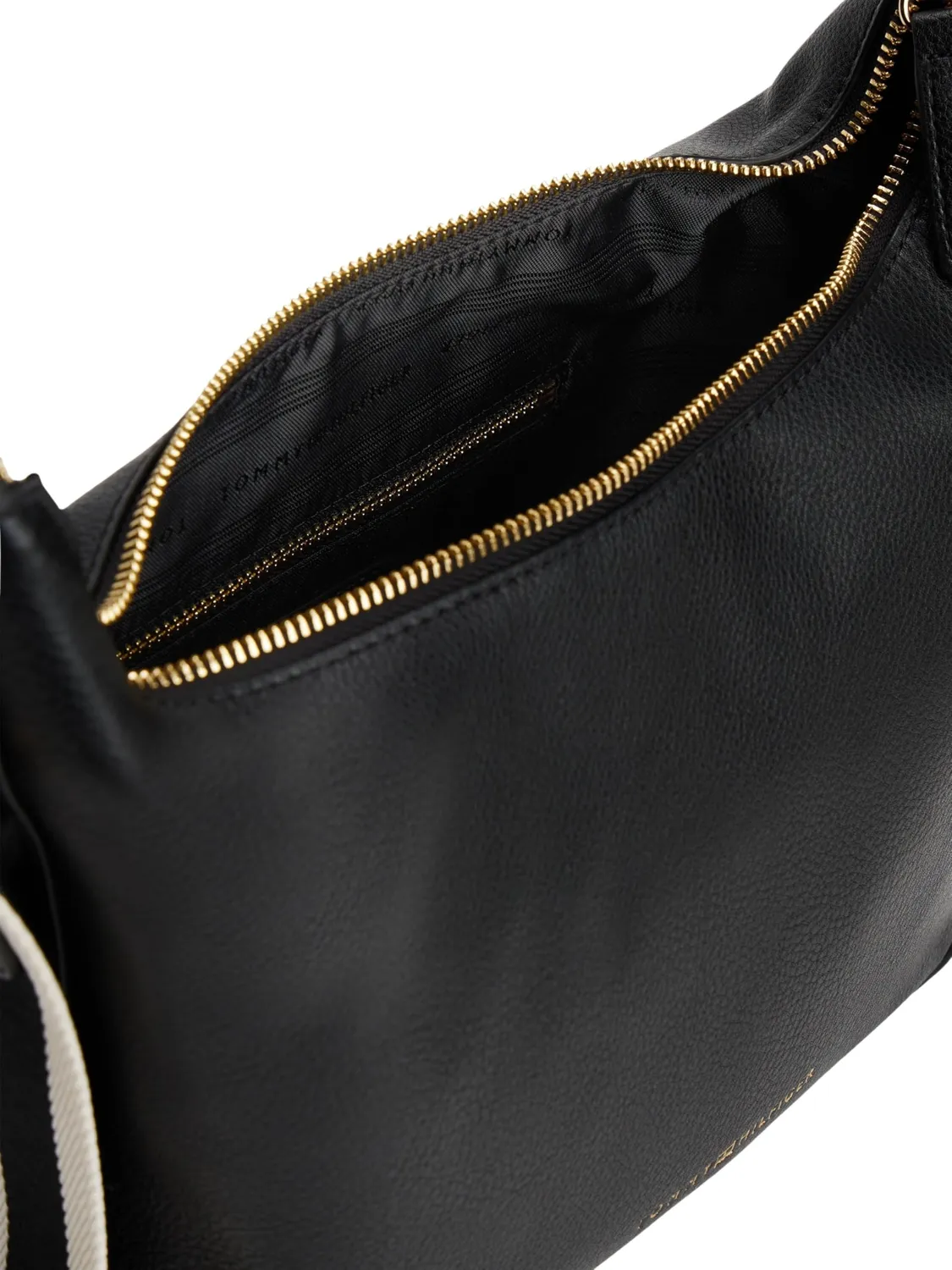 Tommy Hilfiger Logotape Crossover tracolla nera zip