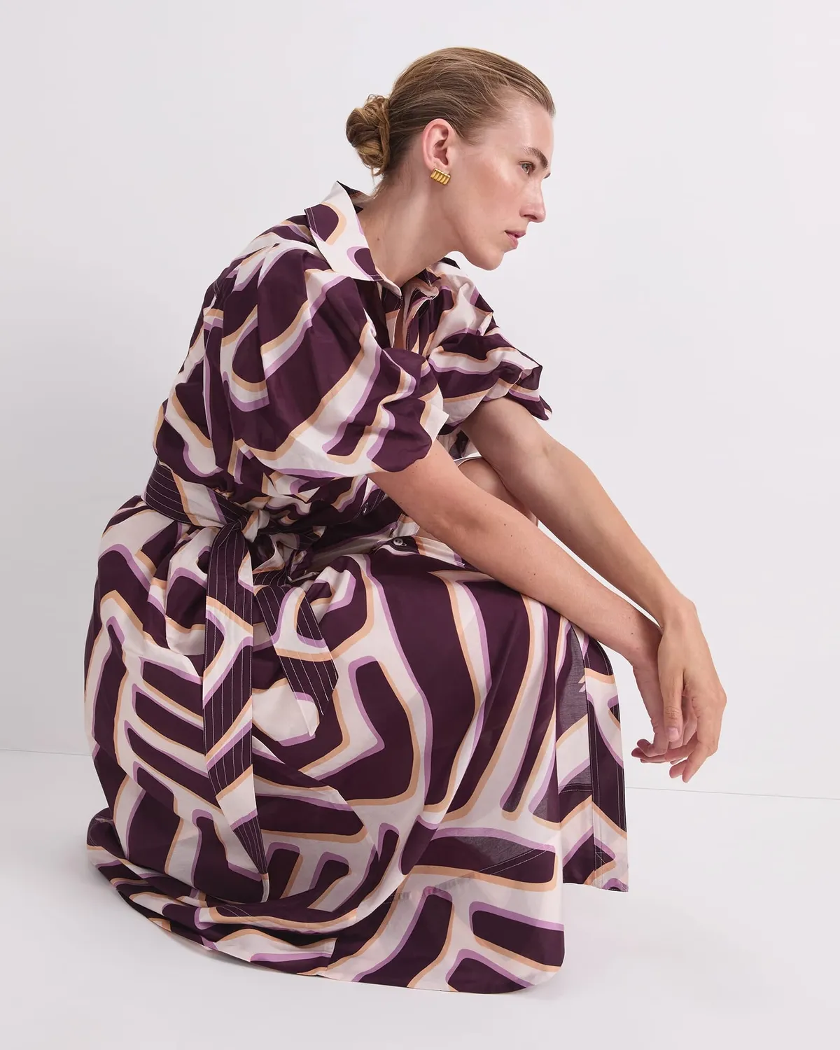 Sportscraft Penny Print Midi Dress abito donna seta