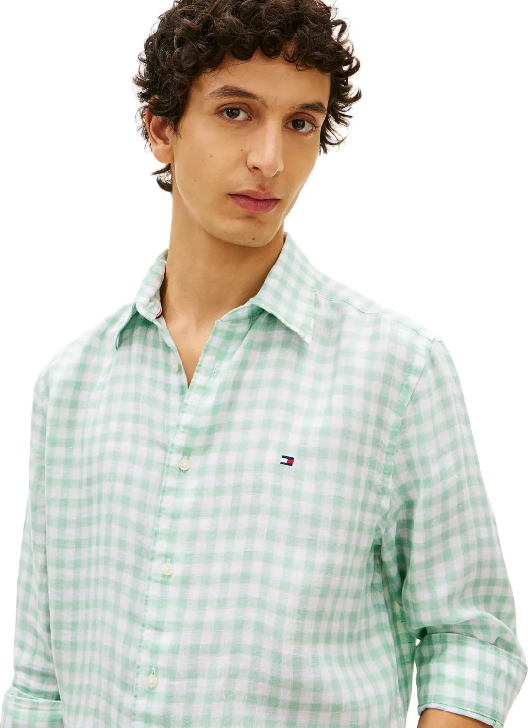 Tommy Hilfiger Linen Gingham MW0MW42401 camicia quadri
