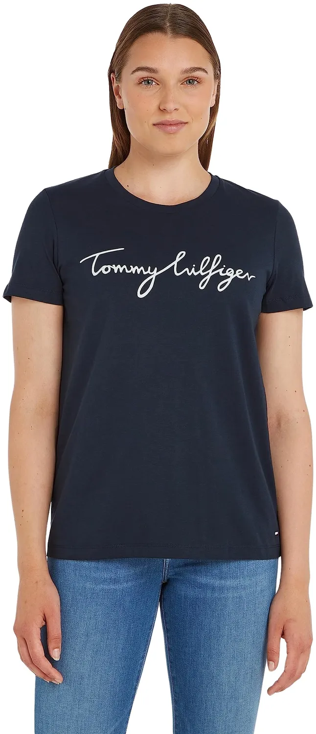 Tommy T-shirt donna nero Masters Black grafica cotone