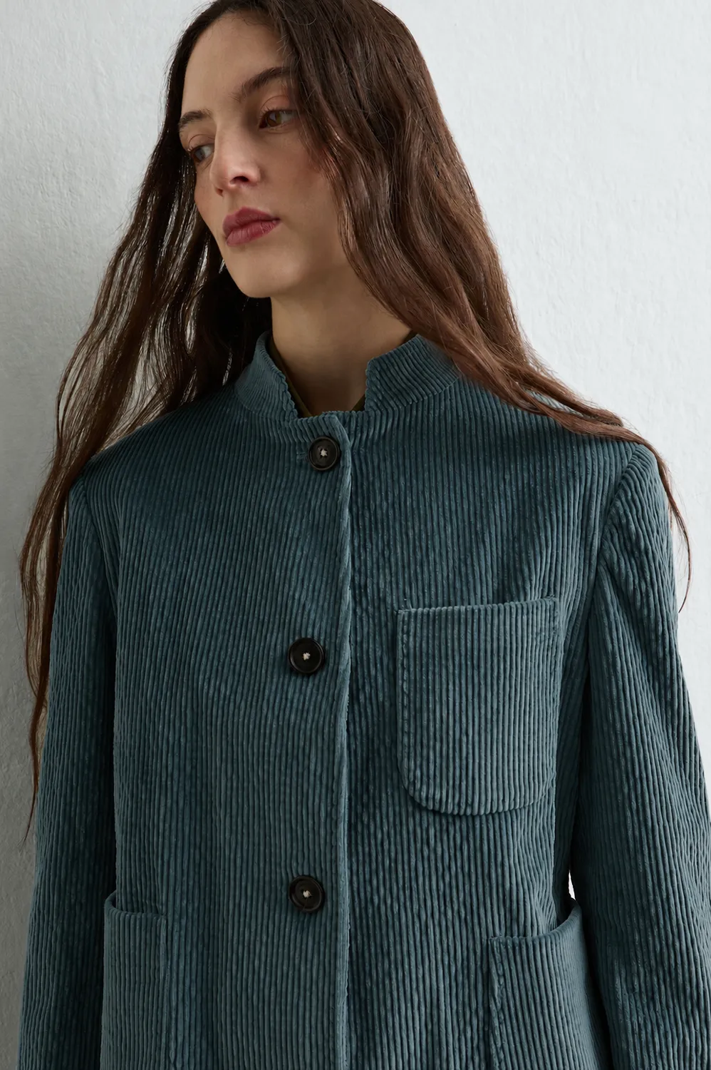 Massimo Alba Agra giacca donna velluto dark teal