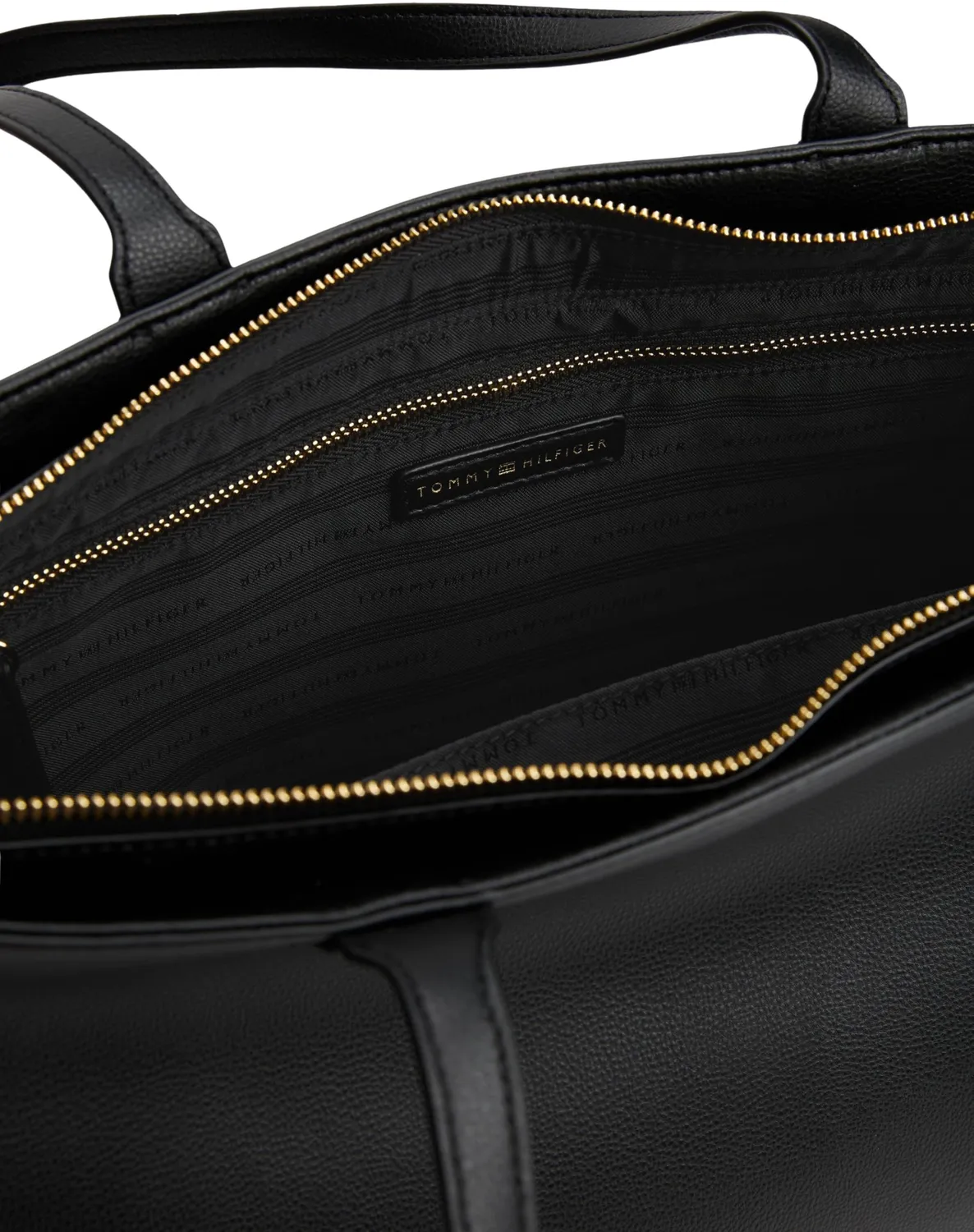 Tommy Hilfiger Logotape Tote Bag Donna Zip Nera