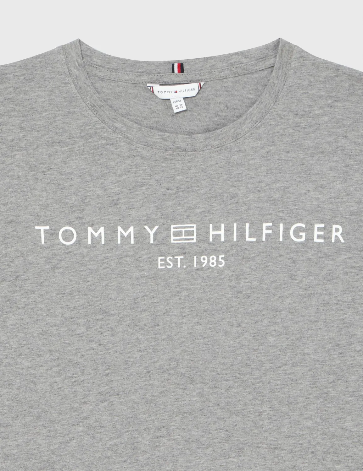 Tommy Hilfiger Curve Regular Logo t-shirt donna grigio taglia 50
