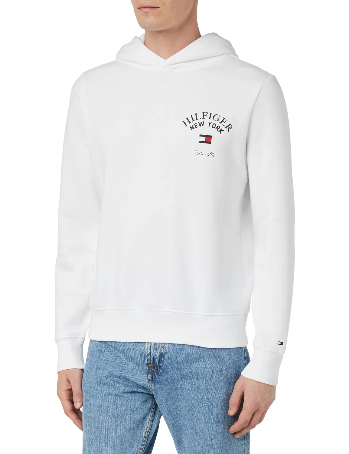 Tommy Hilfiger Arched Varsity MW0MW33641 felpa cappuccio uomo