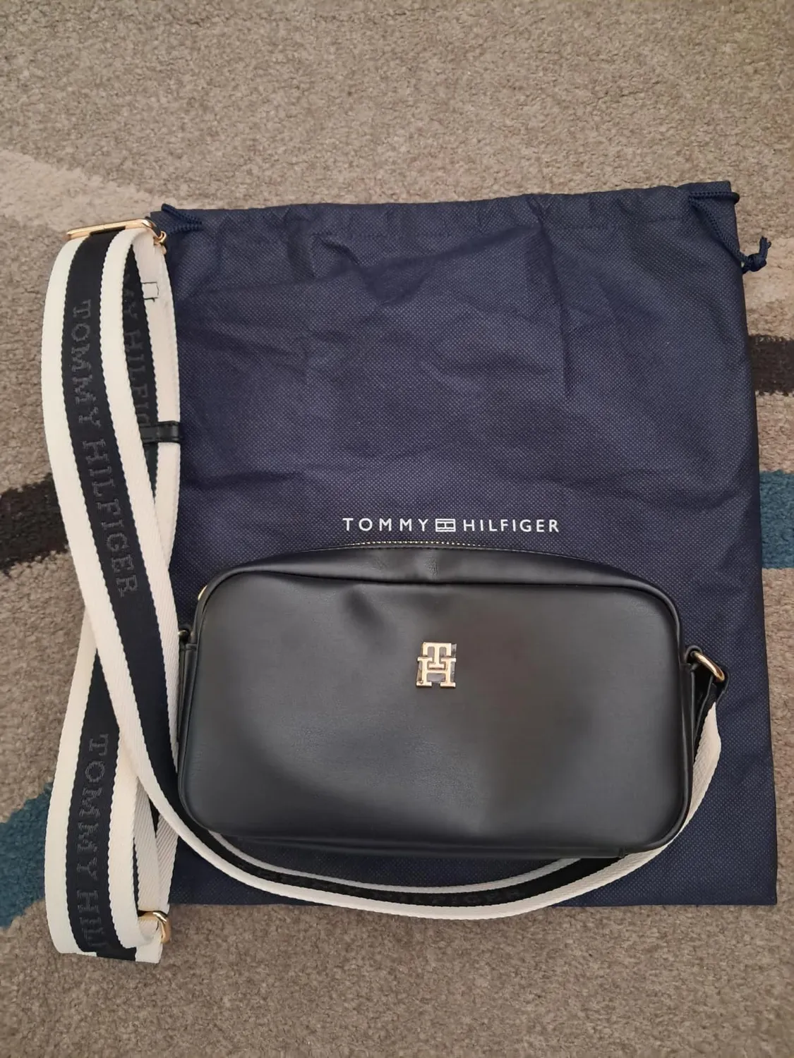 Tommy Hilfiger Essential tracolla donna beige Safari Canvas