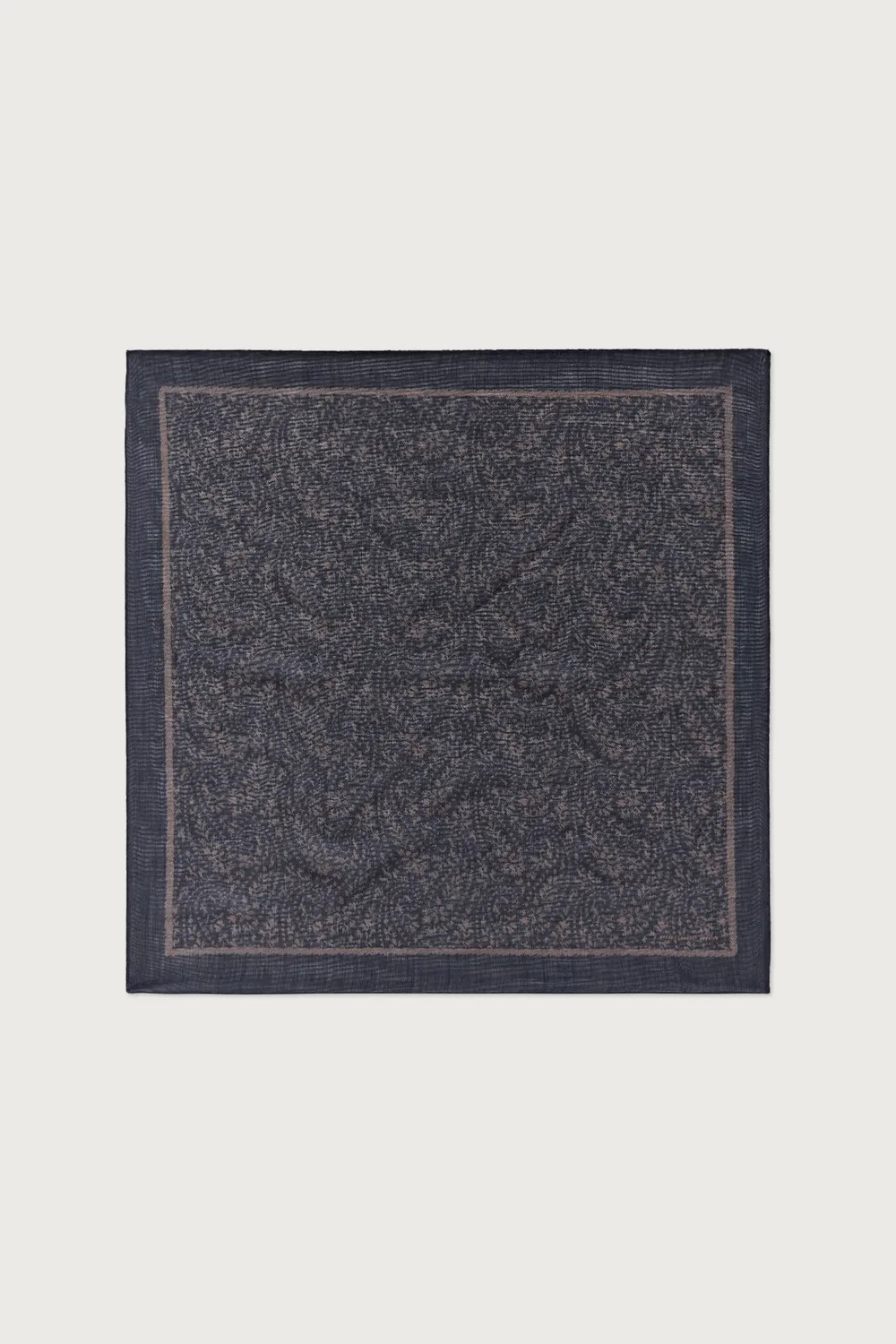 Massimo Alba Bandana foulard blu scuro cashmere seta