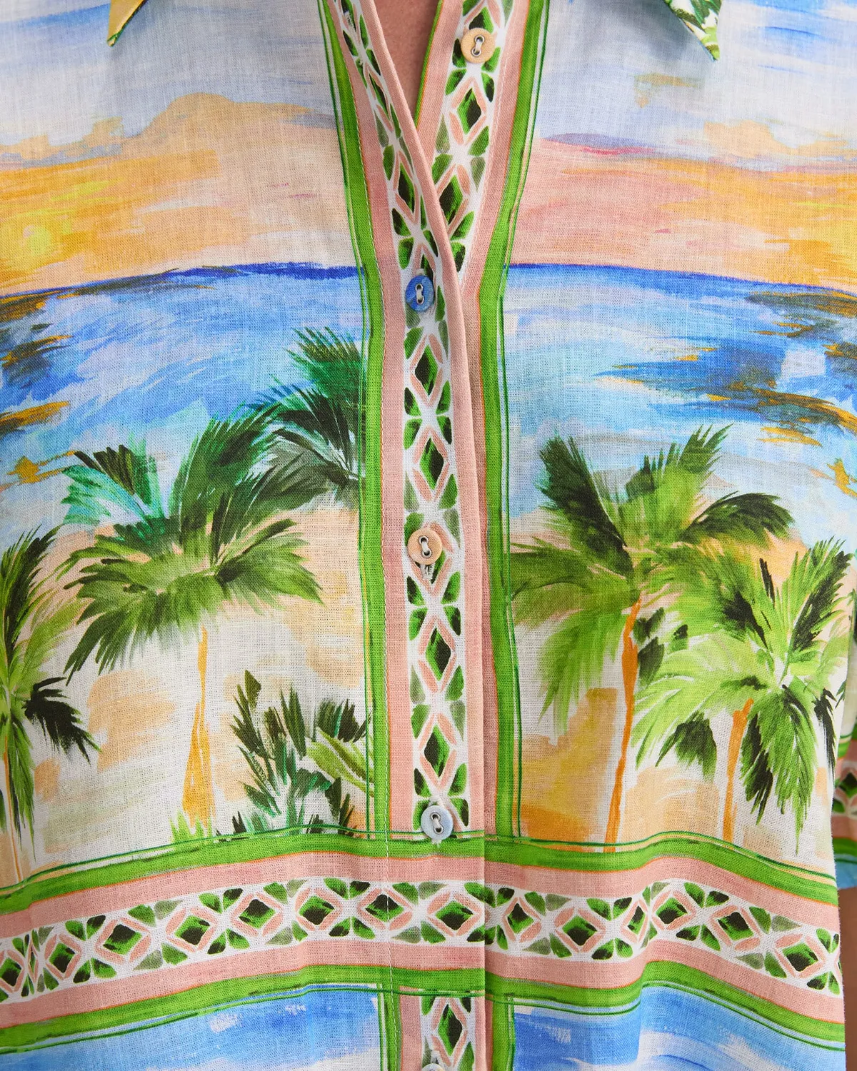 Sportscraft Sunset Palm camicetta lino donna