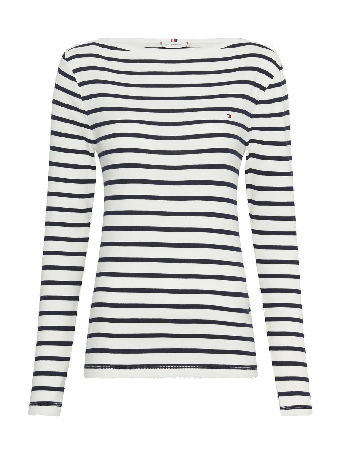 Tommy Hilfiger New Cody Slim maglia donna scollo barca bianco Ecru