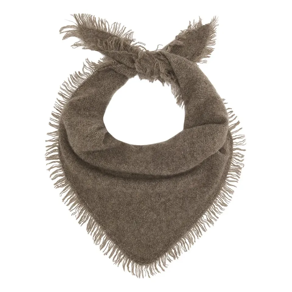 Jumper 1234 Distressed sciarpa cashmere marrone triangolare