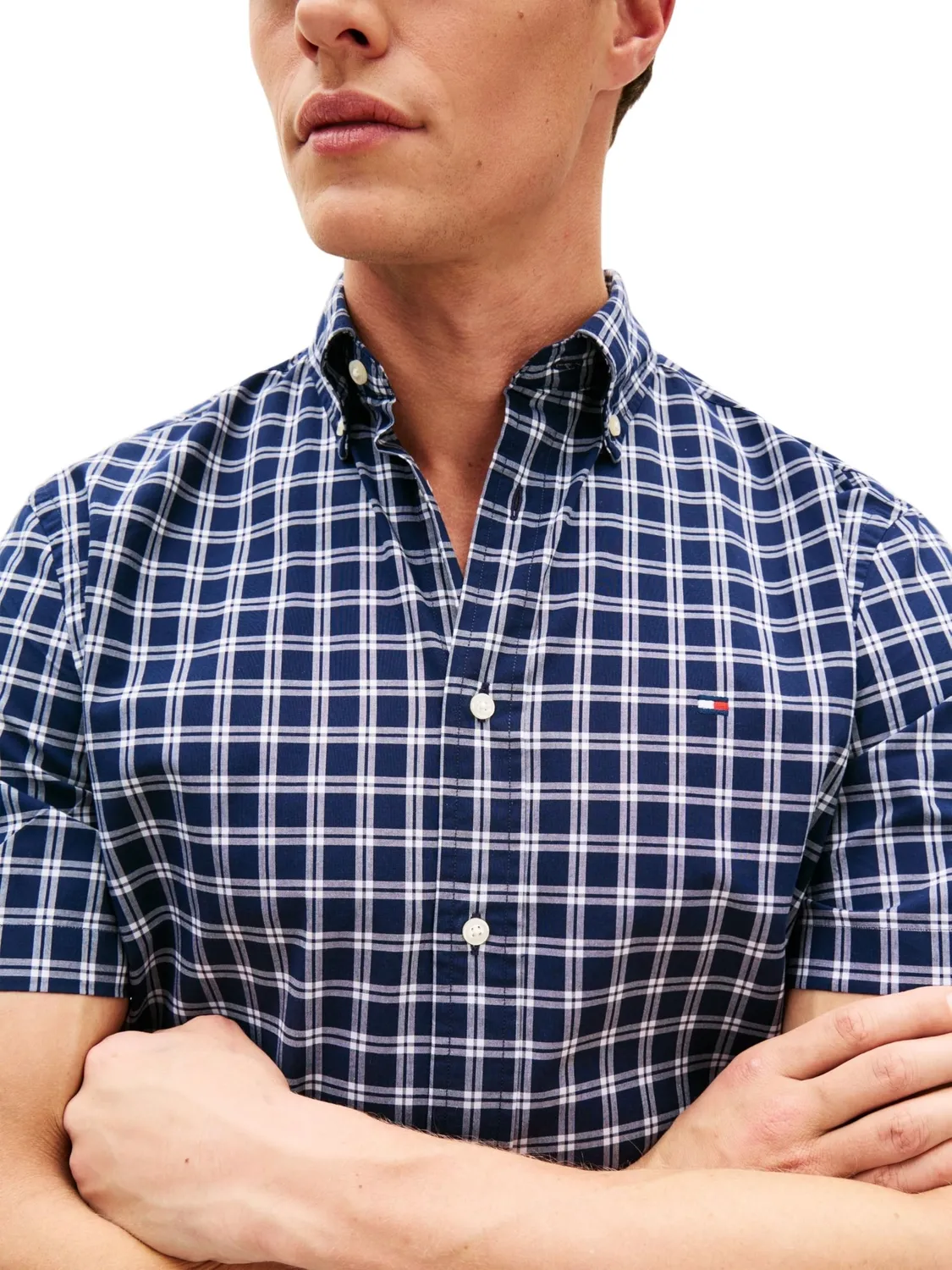 Tommy Hilfiger Flex Poplin Camicia Uomo L Quadri