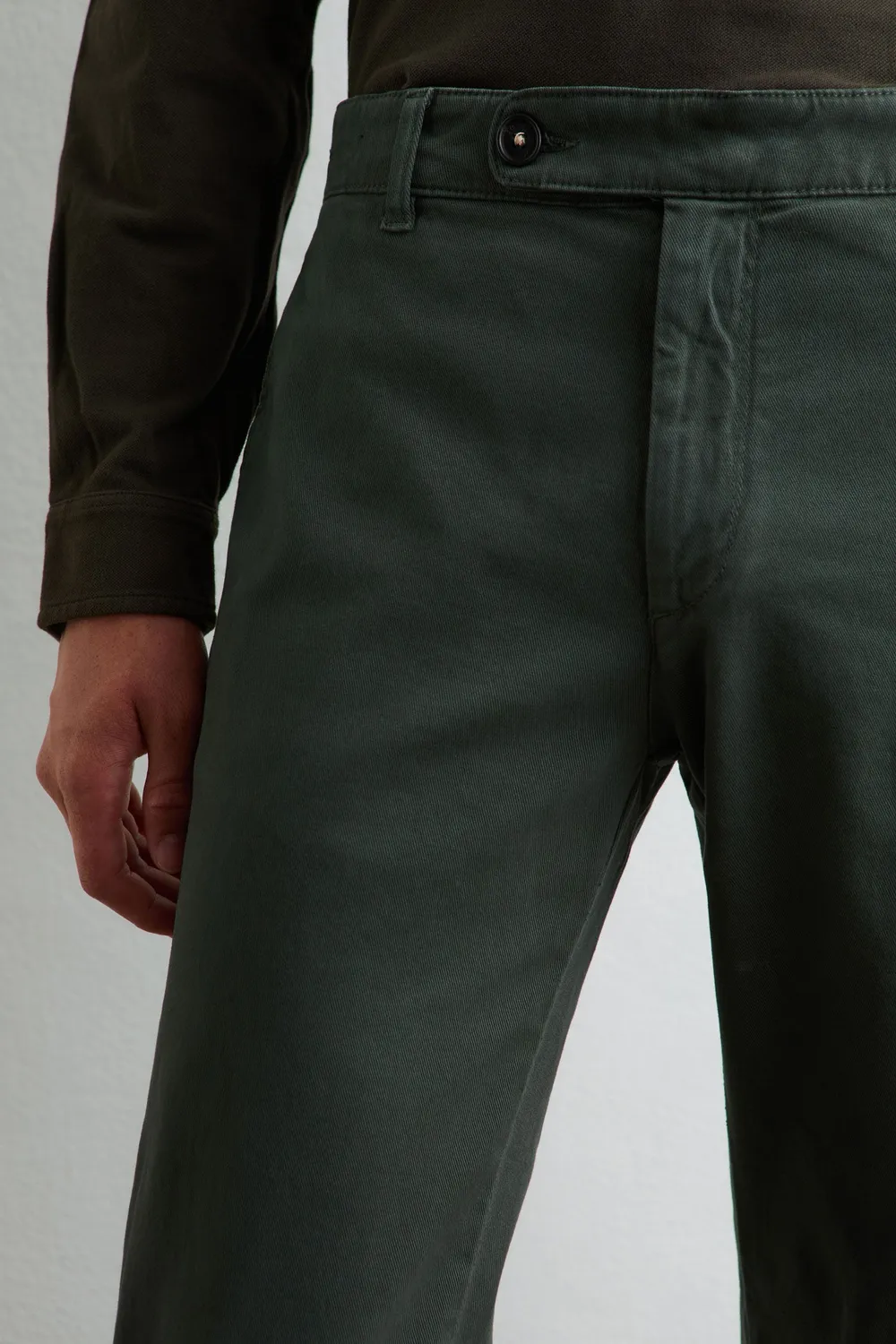 Massimo Alba Winch2 pantaloni cotone forest night