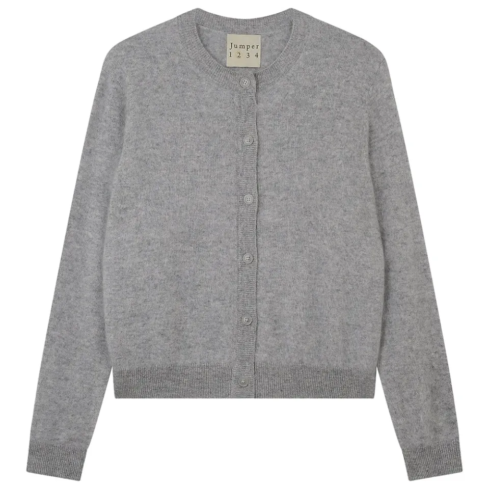 Jumper 1234 Brushed Cardigan cashmere grigio spazzolato