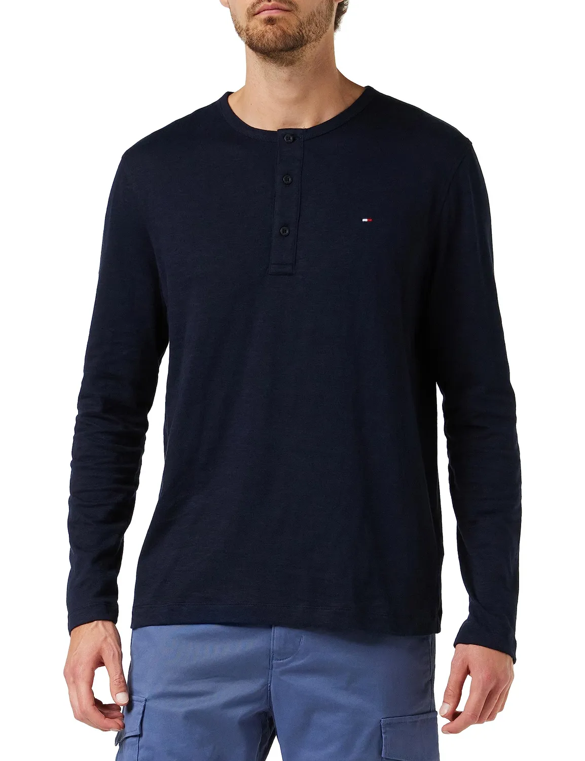 Tommy Hilfiger Slub Henley MW0MW32364 maglia manica lunga uomo