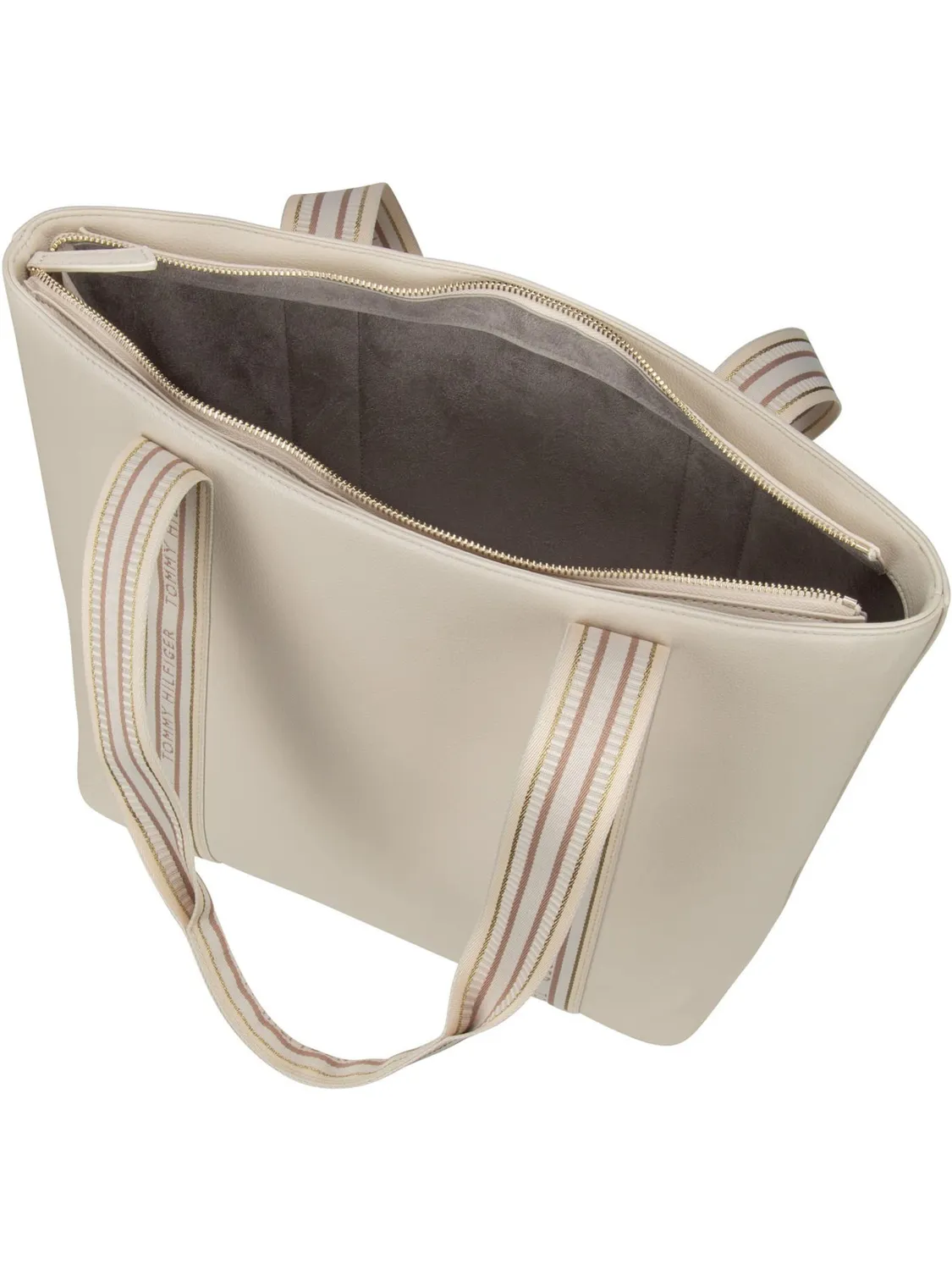Tommy Life Shopper tote donna avorio con zip