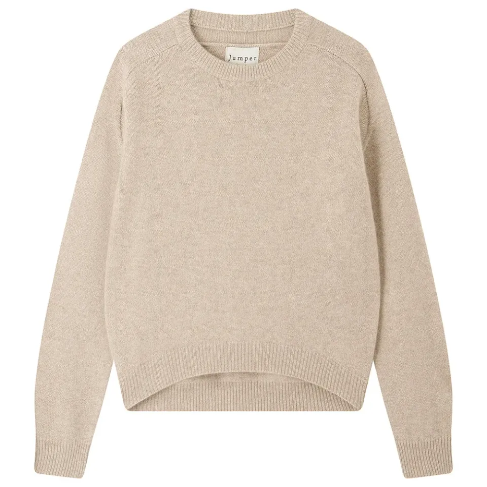Jumper 1234 Cashmere Oversize Crew maglione marrone chiaro pesante