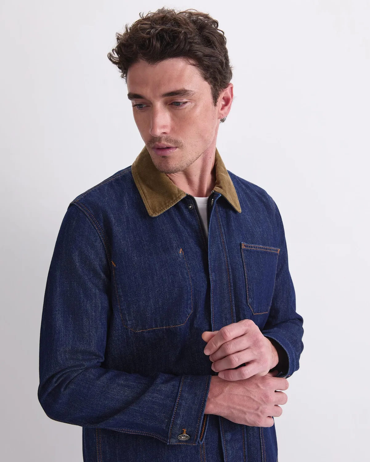 Sportscraft Denim Chore giacca uomo denim indaco