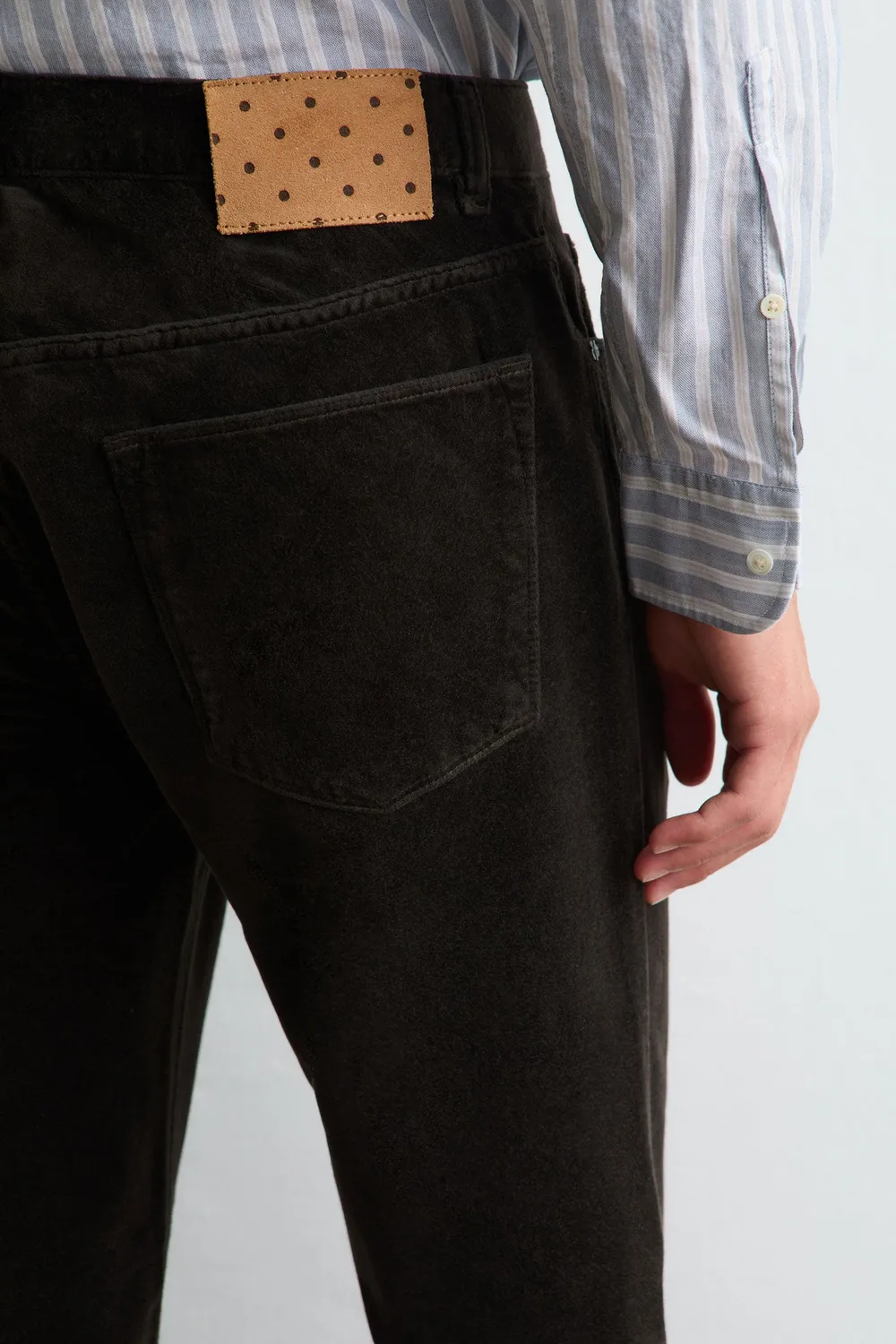 Massimo Alba Alunga pantaloni velluto chicory coffee