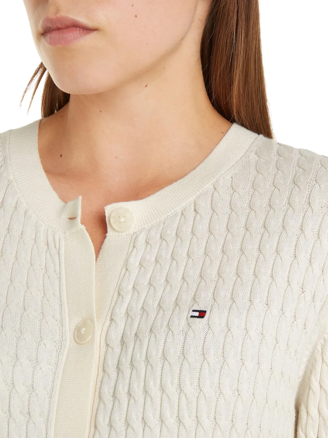 Tommy Hilfiger WW0WW43329 cardigan donna S trecce giallo