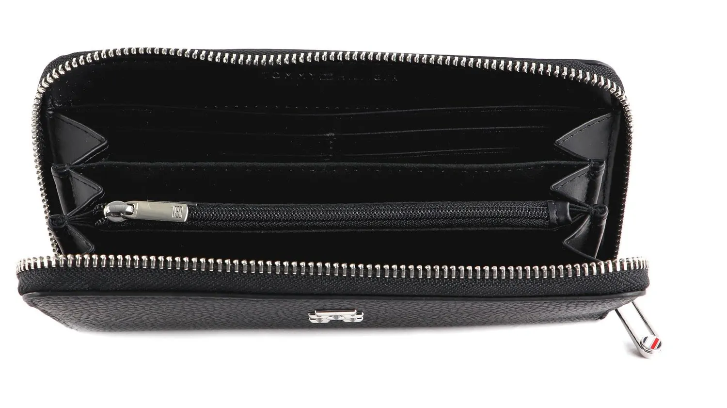 Tommy Hilfiger TH Emblem Large portafoglio donna nero PU