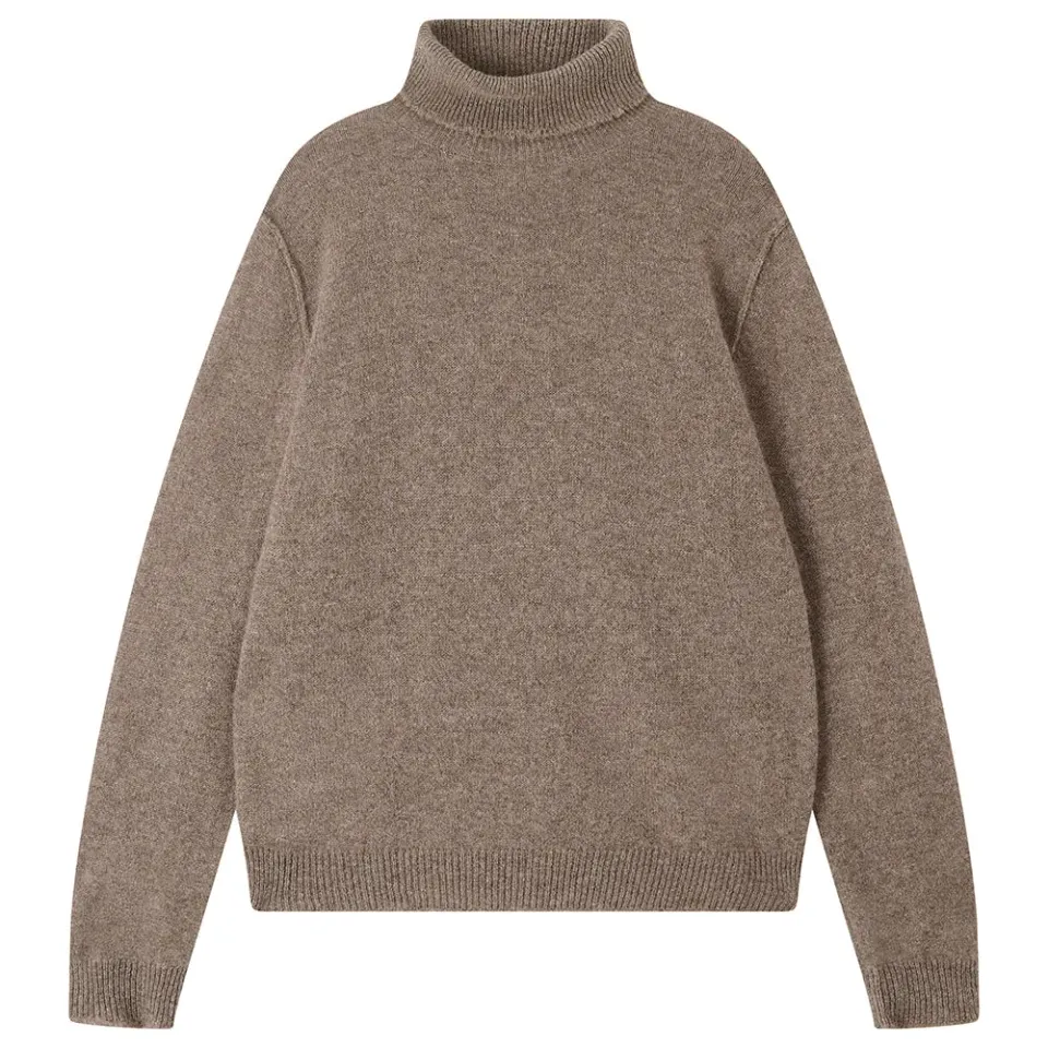 Jumper 1234 Distressed Roll Collar maglione cashmere moose