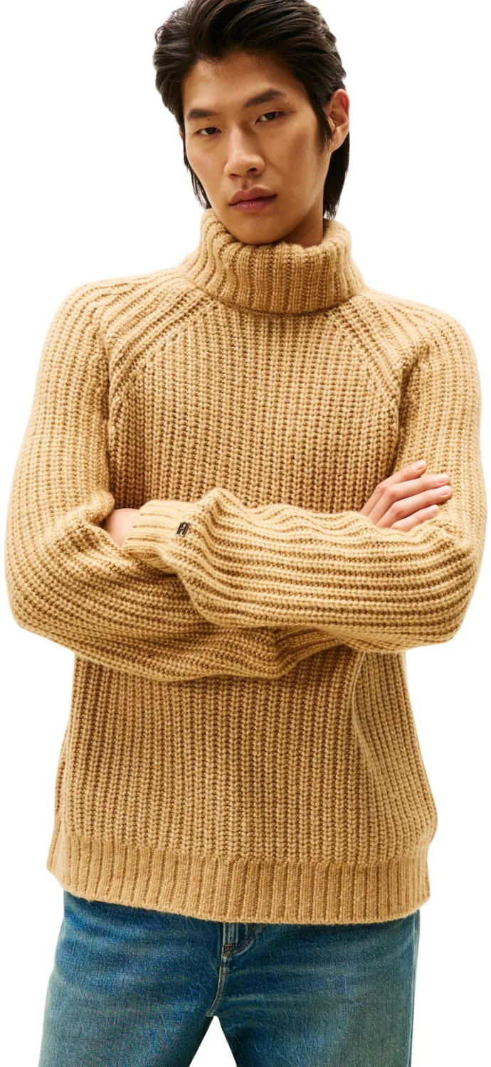Tommy Hilfiger 2-Tone Chunky Rib MW0MW28110 pullover XXL collo alto