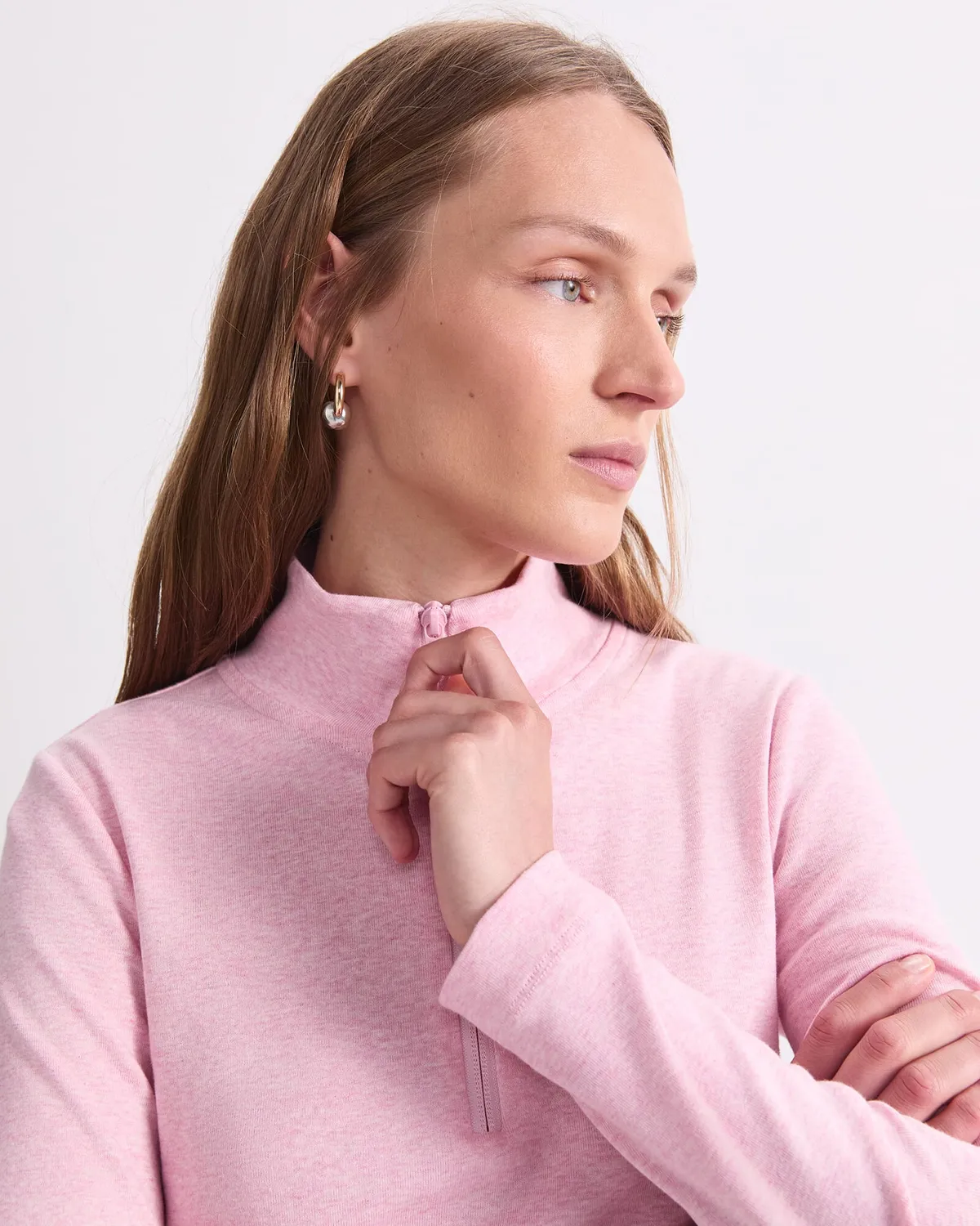 Sportscraft Lucy maglia zip collo alto cammello