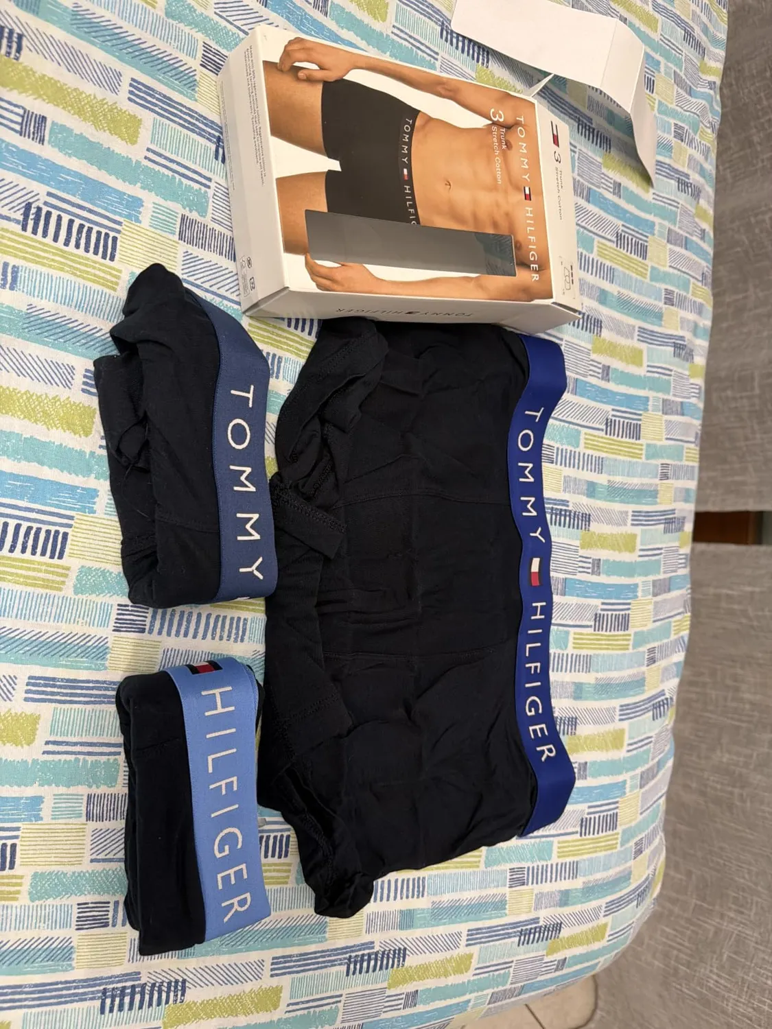 Tommy Hilfiger 3P Trunk UM0UM03908 Boxer Uomo M Grigio 3 Pezzi