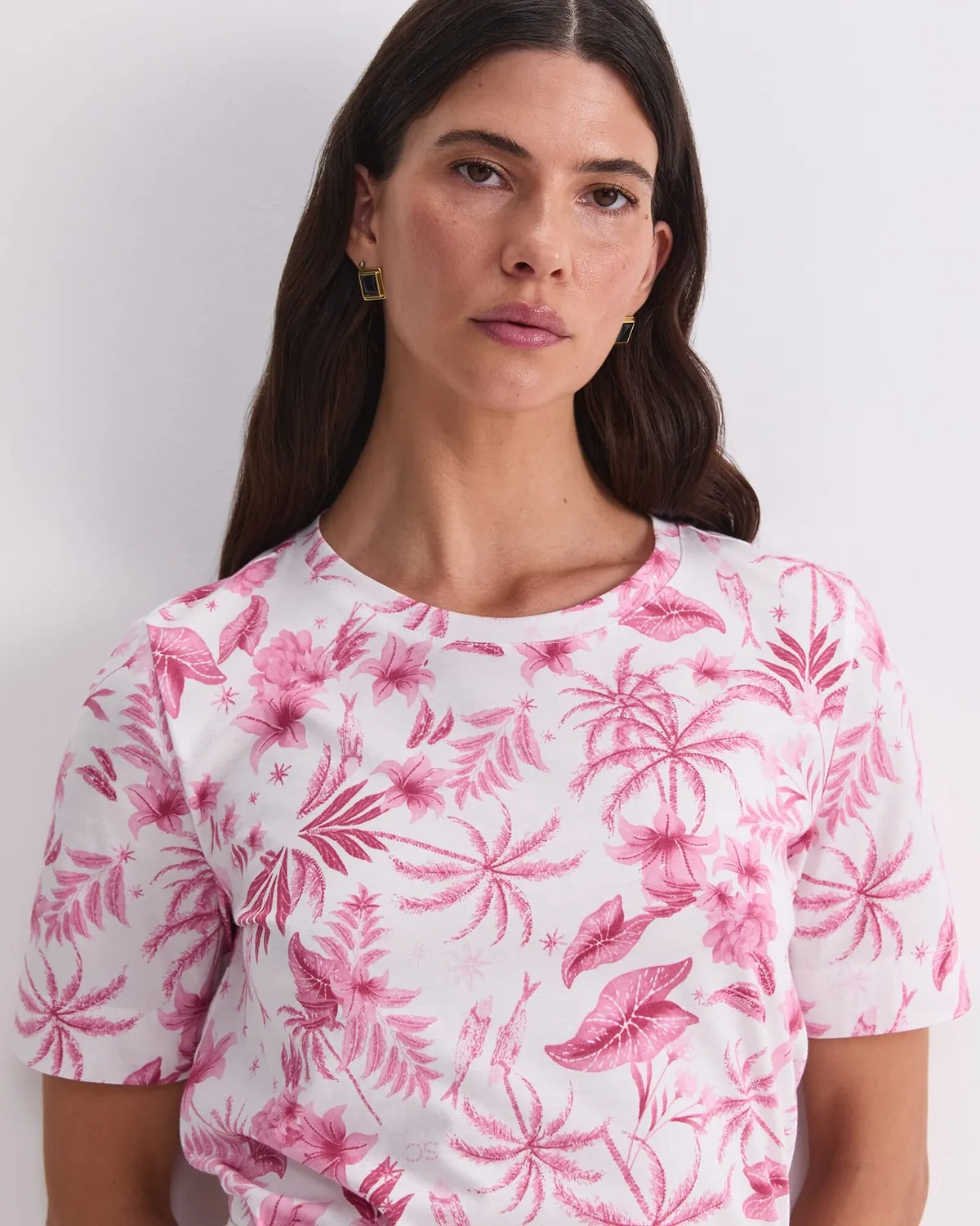 Sportscraft Palm Print Merc Tee t-shirt cotone donna