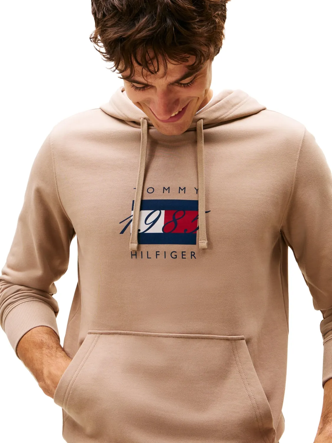Tommy Hilfiger Linear Flag MW0MW41332 felpa cappuccio nera M