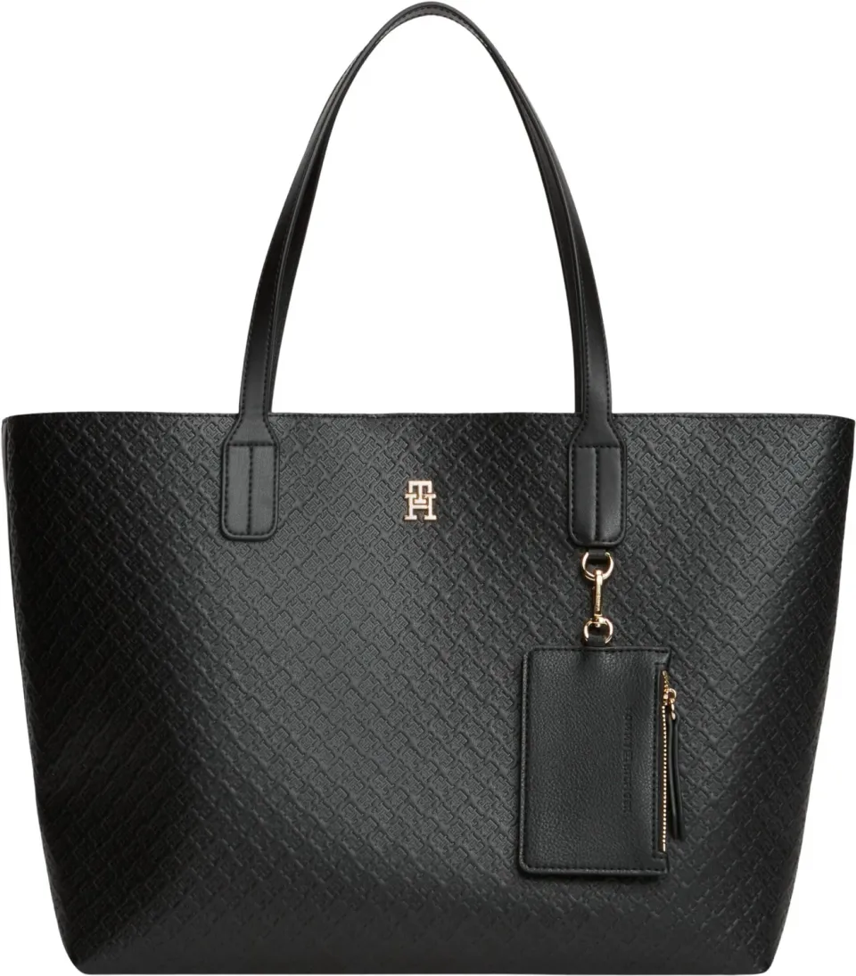 Tommy Hilfiger TH Icon Tote Mono AW0AW19004 borsa nera