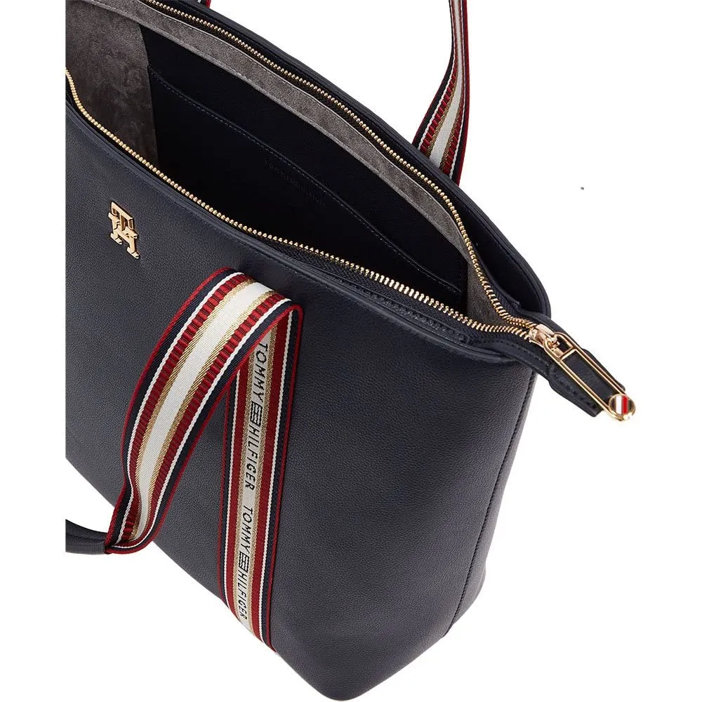 Tommy Hilfiger Tommy Life tote bag donna shopper zip pelle