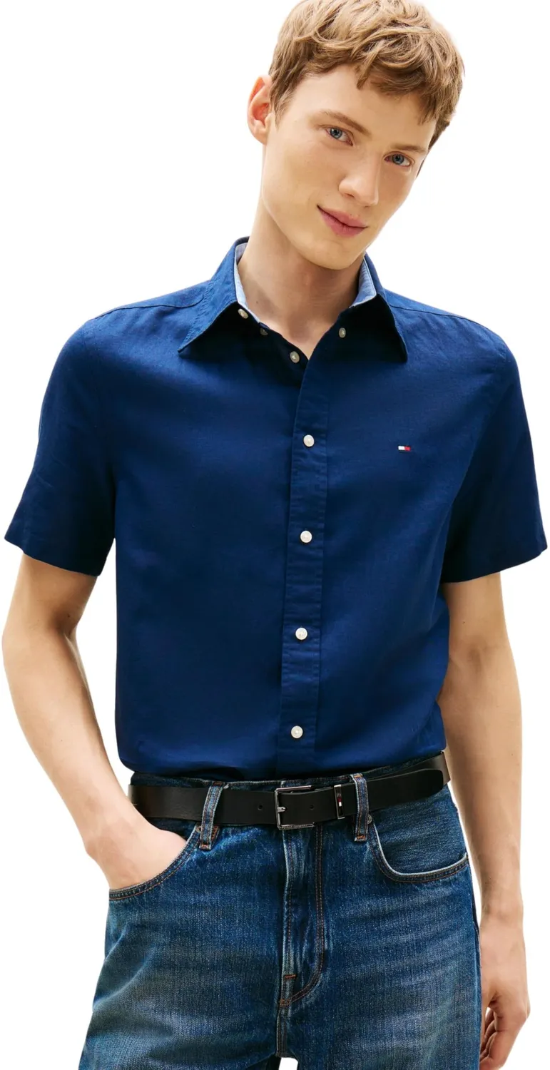 Tommy Hilfiger camicia uomo manica corta cotone